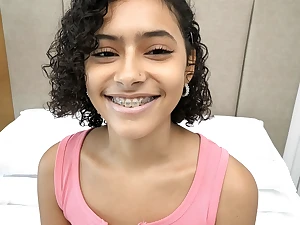 eighteen Yr Ancient Puerto Rican with braces makes her first-ever porno