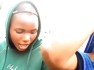 Watch Black ebony massage and twerk in a vintage black mountain sheet